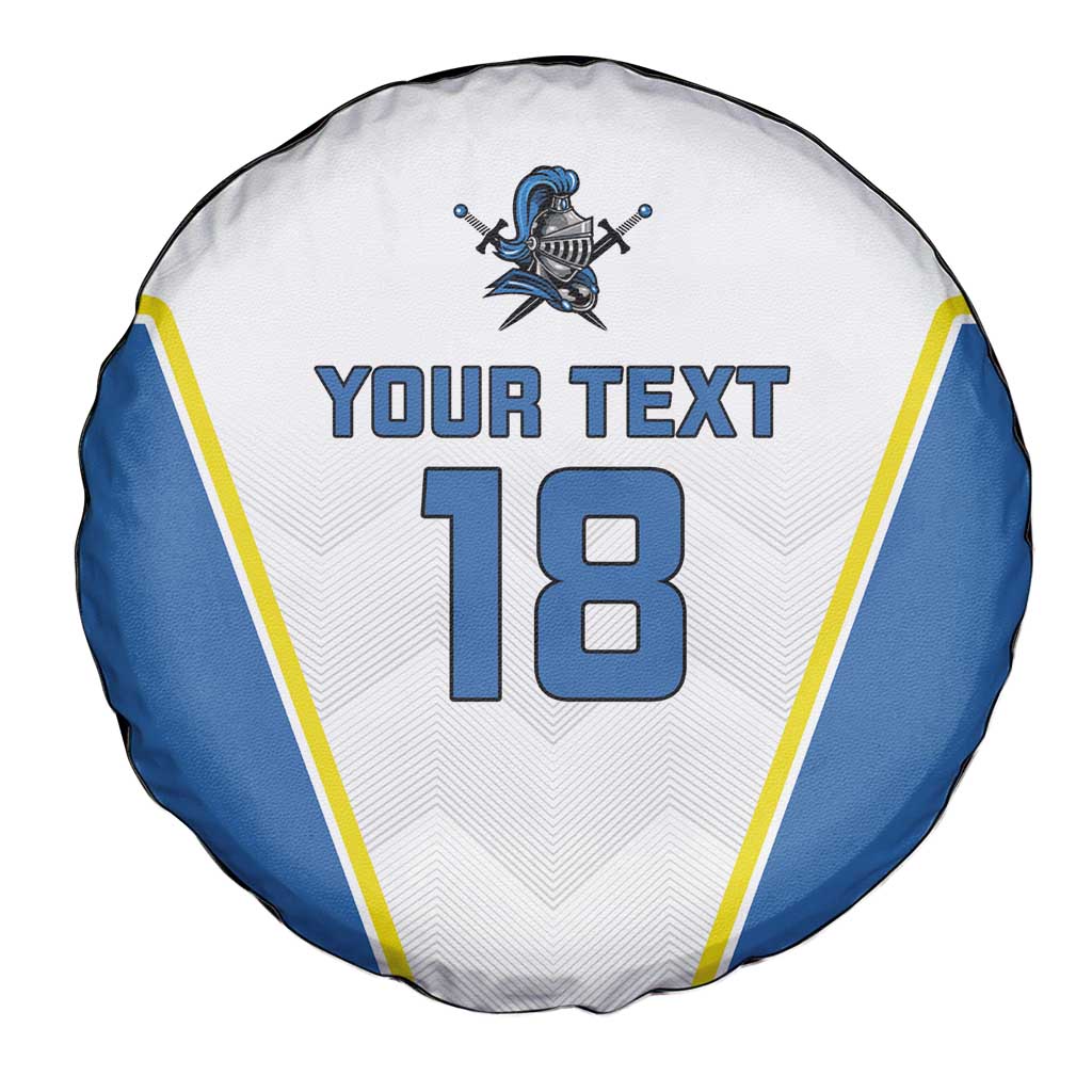Custom West Knights of Yorkshire Spare Tire Cover Skate Hard Hit Harder White Version - Wonder Print Shop