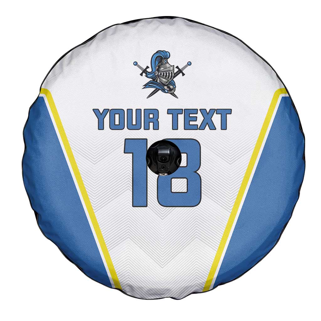 Custom West Knights of Yorkshire Spare Tire Cover Skate Hard Hit Harder White Version - Wonder Print Shop