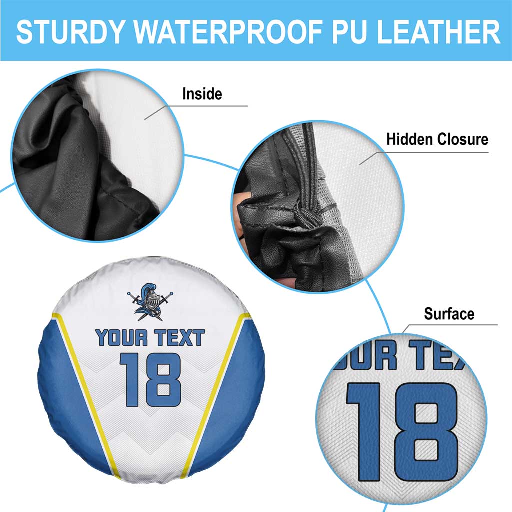 Custom West Knights of Yorkshire Spare Tire Cover Skate Hard Hit Harder White Version - Wonder Print Shop