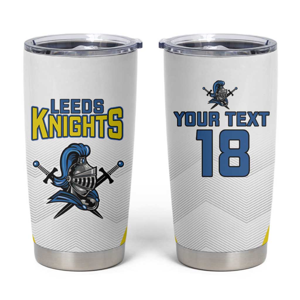 Custom West Knights of Yorkshire Tumbler Cup Skate Hard Hit Harder White Version - Wonder Print Shop