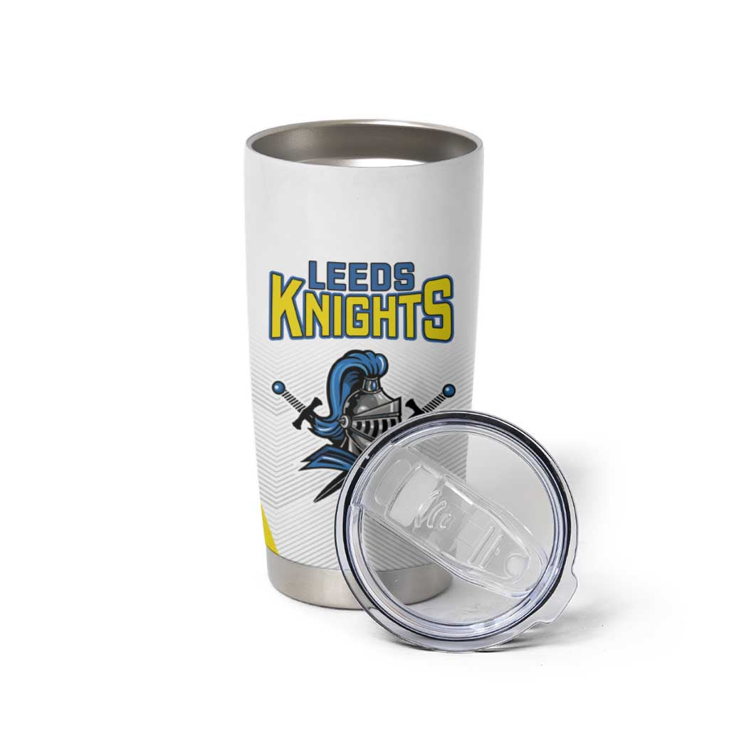 Custom West Knights of Yorkshire Tumbler Cup Skate Hard Hit Harder White Version - Wonder Print Shop