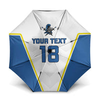 Custom West Knights of Yorkshire Umbrella Skate Hard Hit Harder White Version - Wonder Print Shop