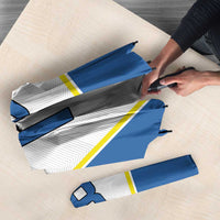 Custom West Knights of Yorkshire Umbrella Skate Hard Hit Harder White Version - Wonder Print Shop