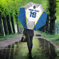 Custom West Knights of Yorkshire Umbrella Skate Hard Hit Harder White Version - Wonder Print Shop