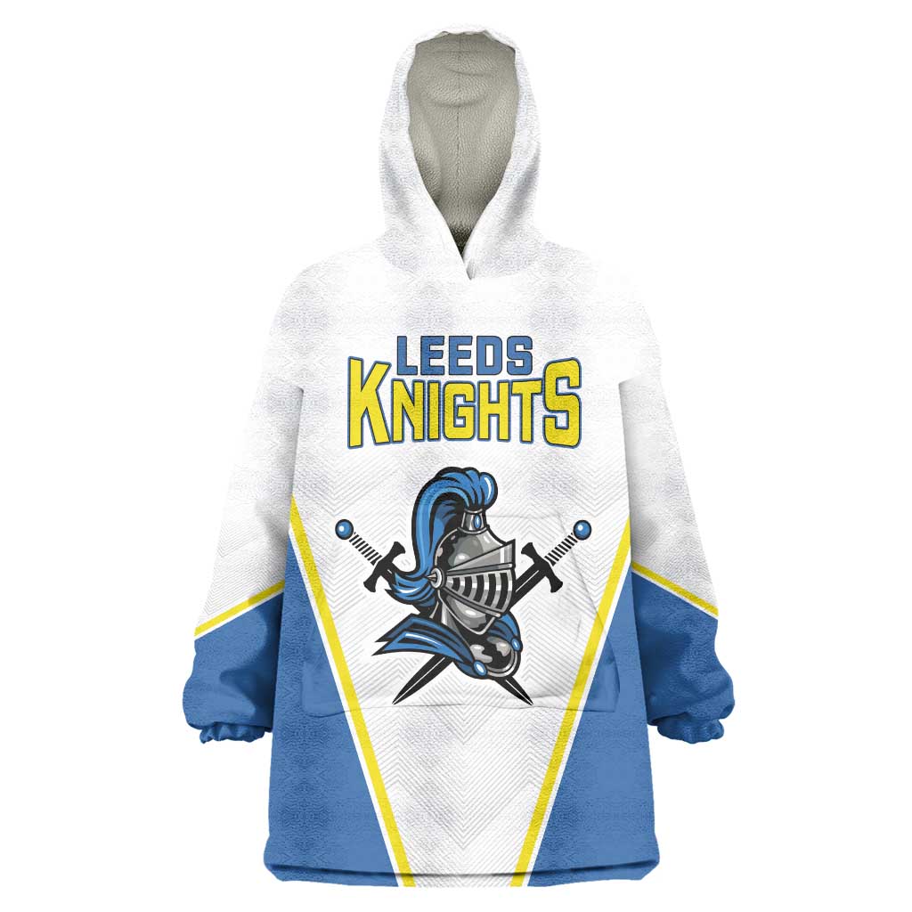 Custom West Knights of Yorkshire Wearable Blanket Hoodie Skate Hard Hit Harder White Version - Wonder Print Shop