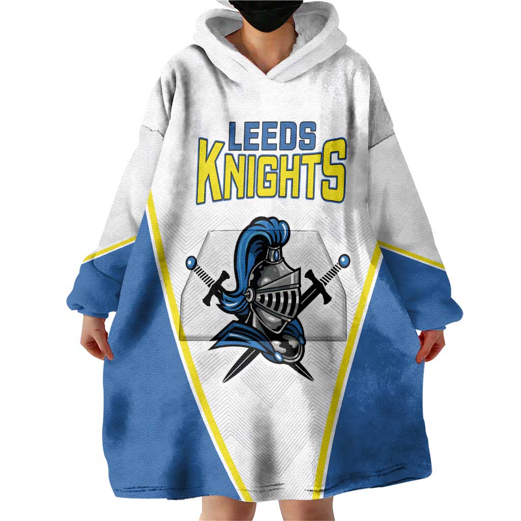 Custom West Knights of Yorkshire Wearable Blanket Hoodie Skate Hard Hit Harder White Version - Wonder Print Shop