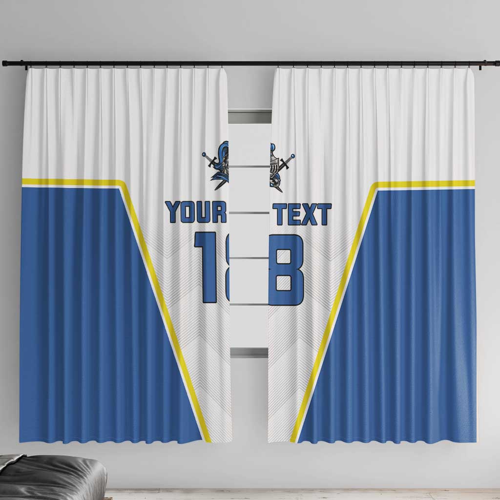 Custom West Knights of Yorkshire Window Curtain Skate Hard Hit Harder White Version - Wonder Print Shop