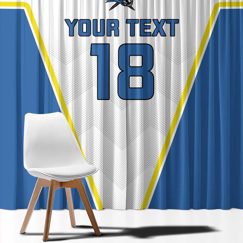 Custom West Knights of Yorkshire Window Curtain Skate Hard Hit Harder White Version - Wonder Print Shop