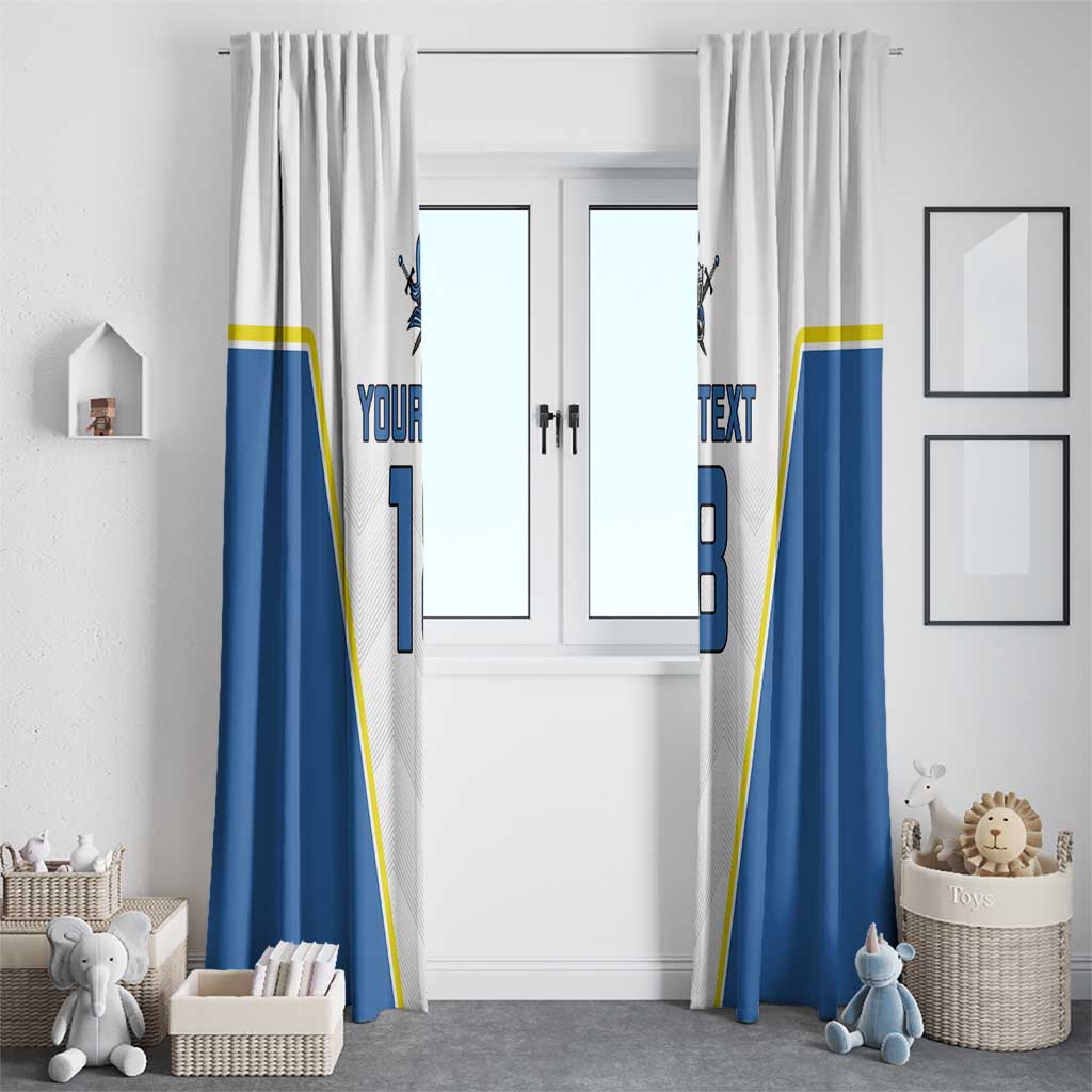 Custom West Knights of Yorkshire Window Curtain Skate Hard Hit Harder White Version - Wonder Print Shop