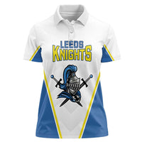 Custom West Knights of Yorkshire Women Polo Shirt Skate Hard Hit Harder White Version - Wonder Print Shop
