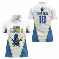 Custom West Knights of Yorkshire Women Polo Shirt Skate Hard Hit Harder White Version - Wonder Print Shop