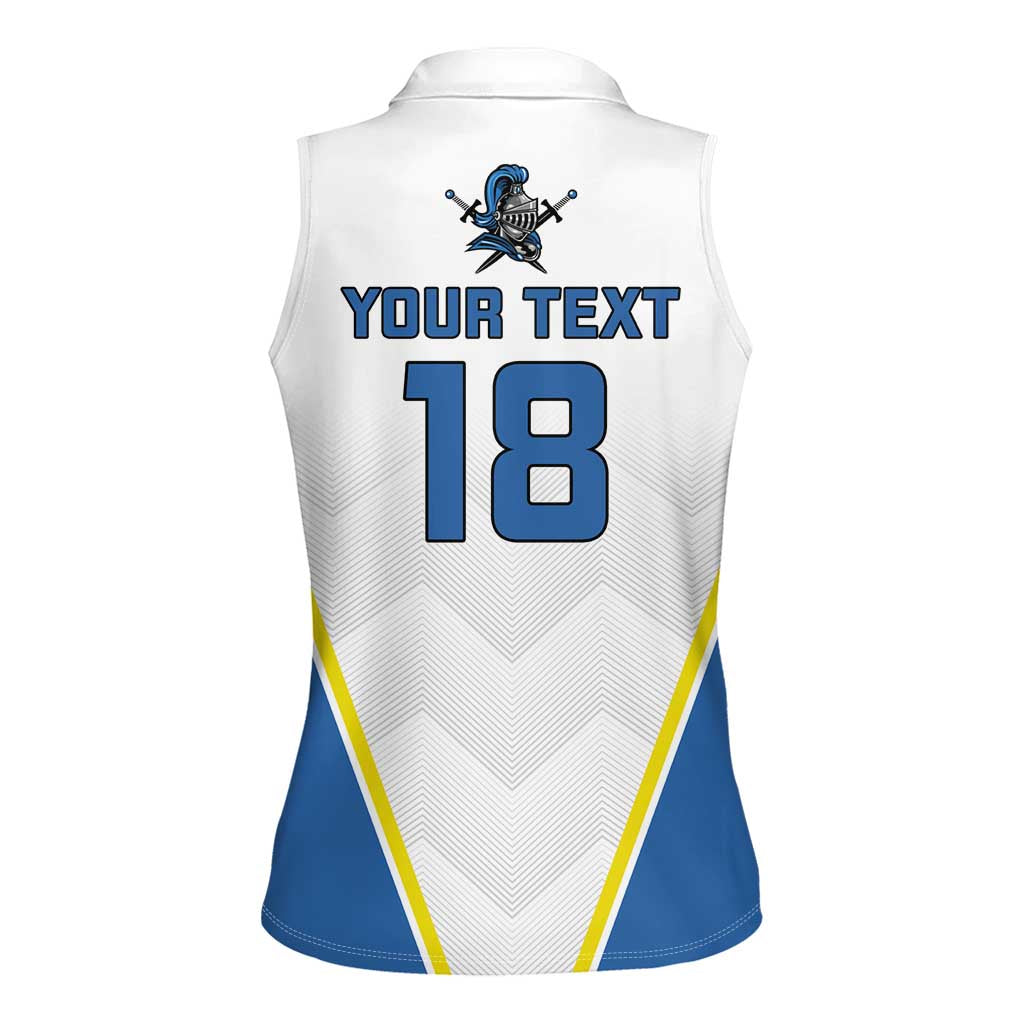 Custom West Knights of Yorkshire Women Sleeveless Polo Shirt Skate Hard Hit Harder White Version - Wonder Print Shop