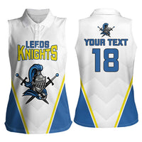 Custom West Knights of Yorkshire Women Sleeveless Polo Shirt Skate Hard Hit Harder White Version - Wonder Print Shop