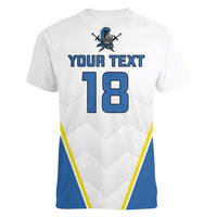 Custom West Knights of Yorkshire Women V-Neck T-Shirt Skate Hard Hit Harder White Version - Wonder Print Shop