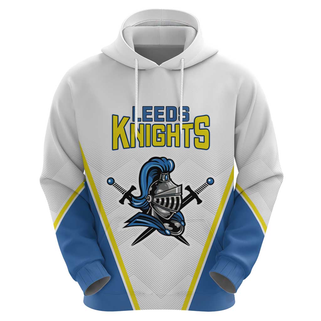 Custom West Knights of Yorkshire Zip Hoodie Skate Hard Hit Harder White Version - Wonder Print Shop