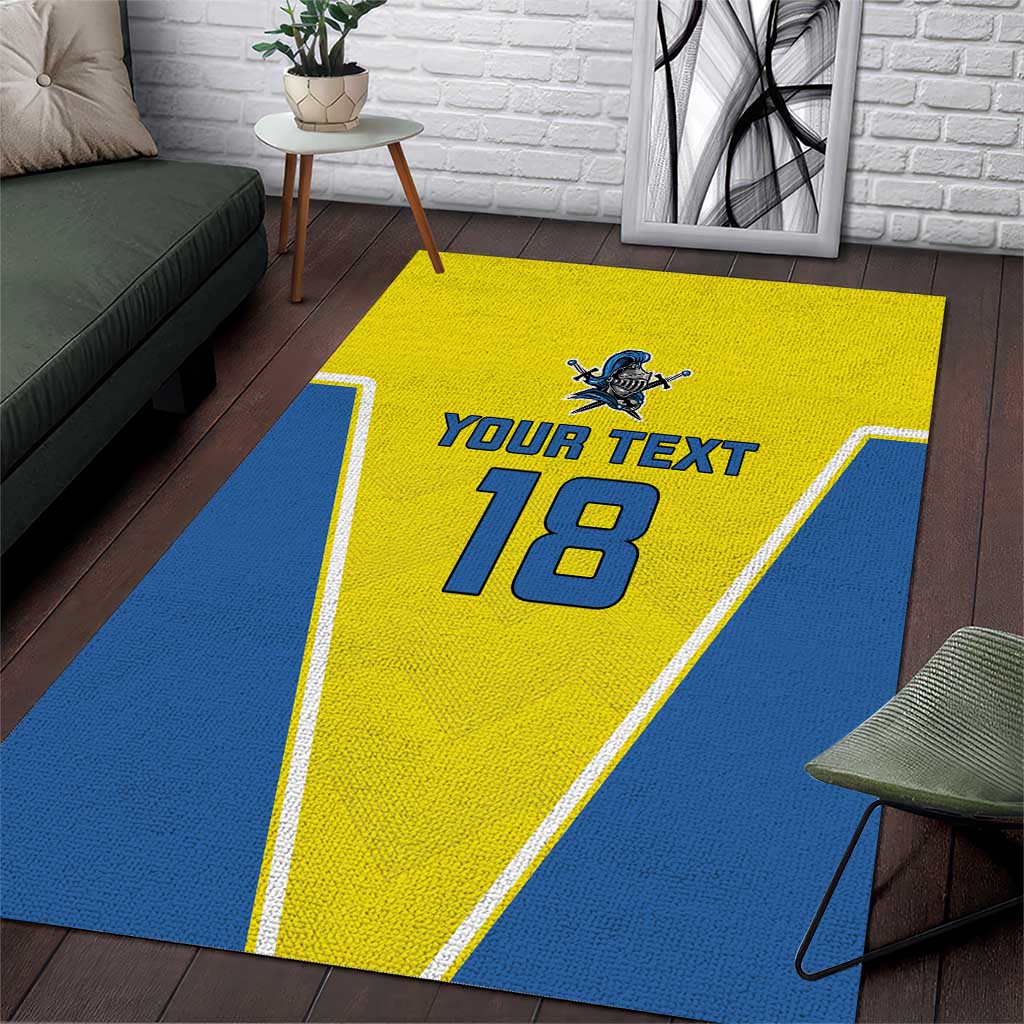 Custom West Knights of Yorkshire Area Rug Skate Hard Hit Harder Yellow Version - Wonder Print Shop