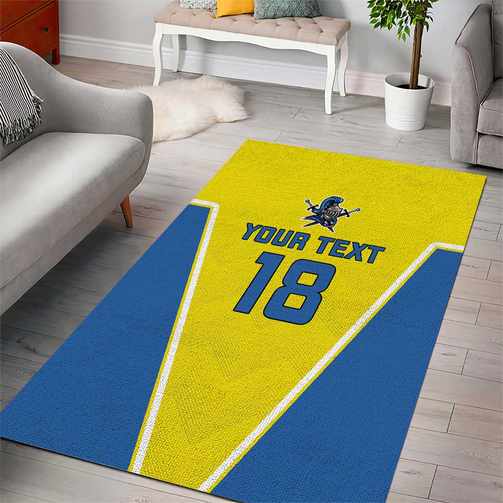 Custom West Knights of Yorkshire Area Rug Skate Hard Hit Harder Yellow Version - Wonder Print Shop