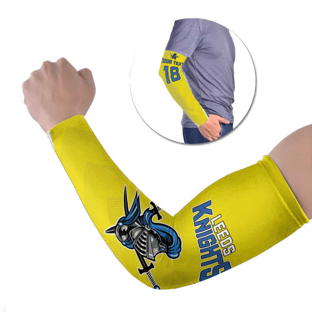 Custom West Knights of Yorkshire Arm Sleeves Skate Hard Hit Harder Yellow Version - Wonder Print Shop