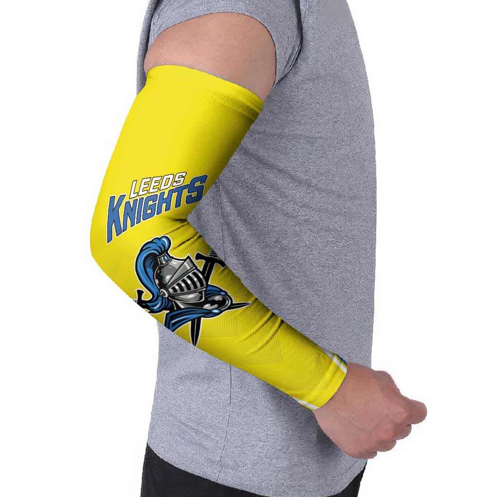 Custom West Knights of Yorkshire Arm Sleeves Skate Hard Hit Harder Yellow Version - Wonder Print Shop