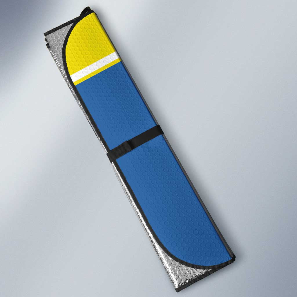 Custom West Knights of Yorkshire Auto Sun Shade Skate Hard Hit Harder Yellow Version - Wonder Print Shop