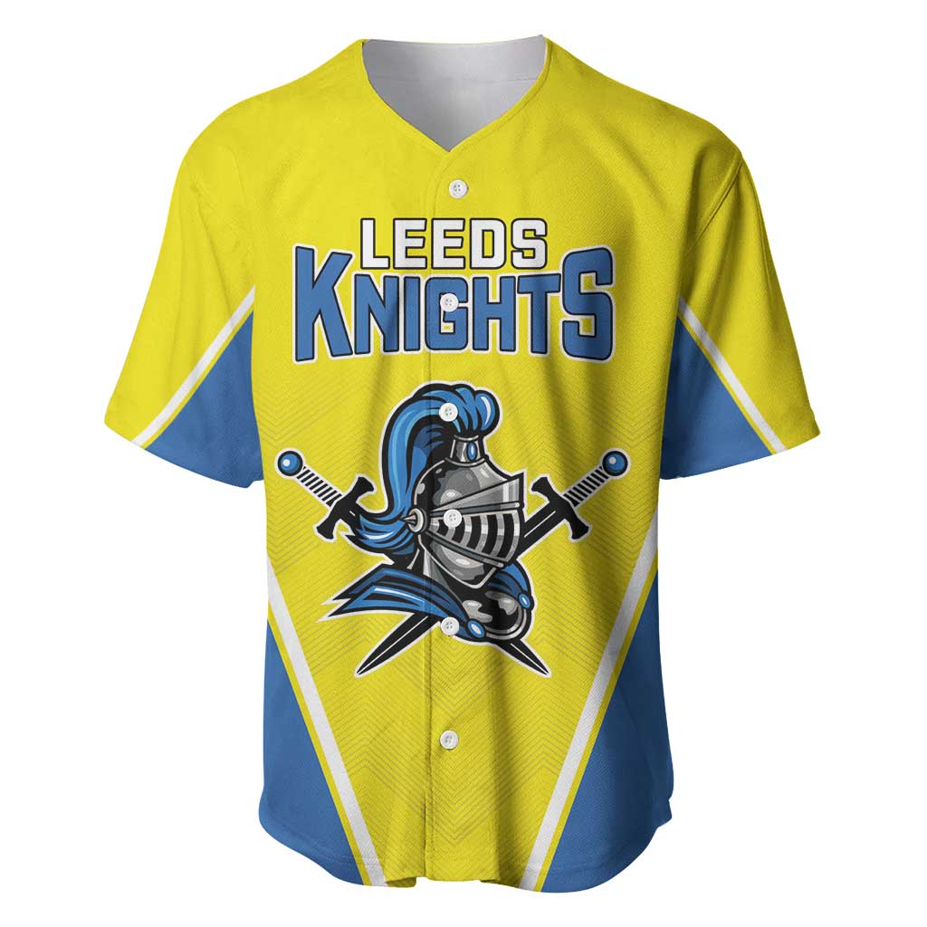 Custom West Knights of Yorkshire Baseball Jersey Skate Hard Hit Harder Yellow Version - Wonder Print Shop
