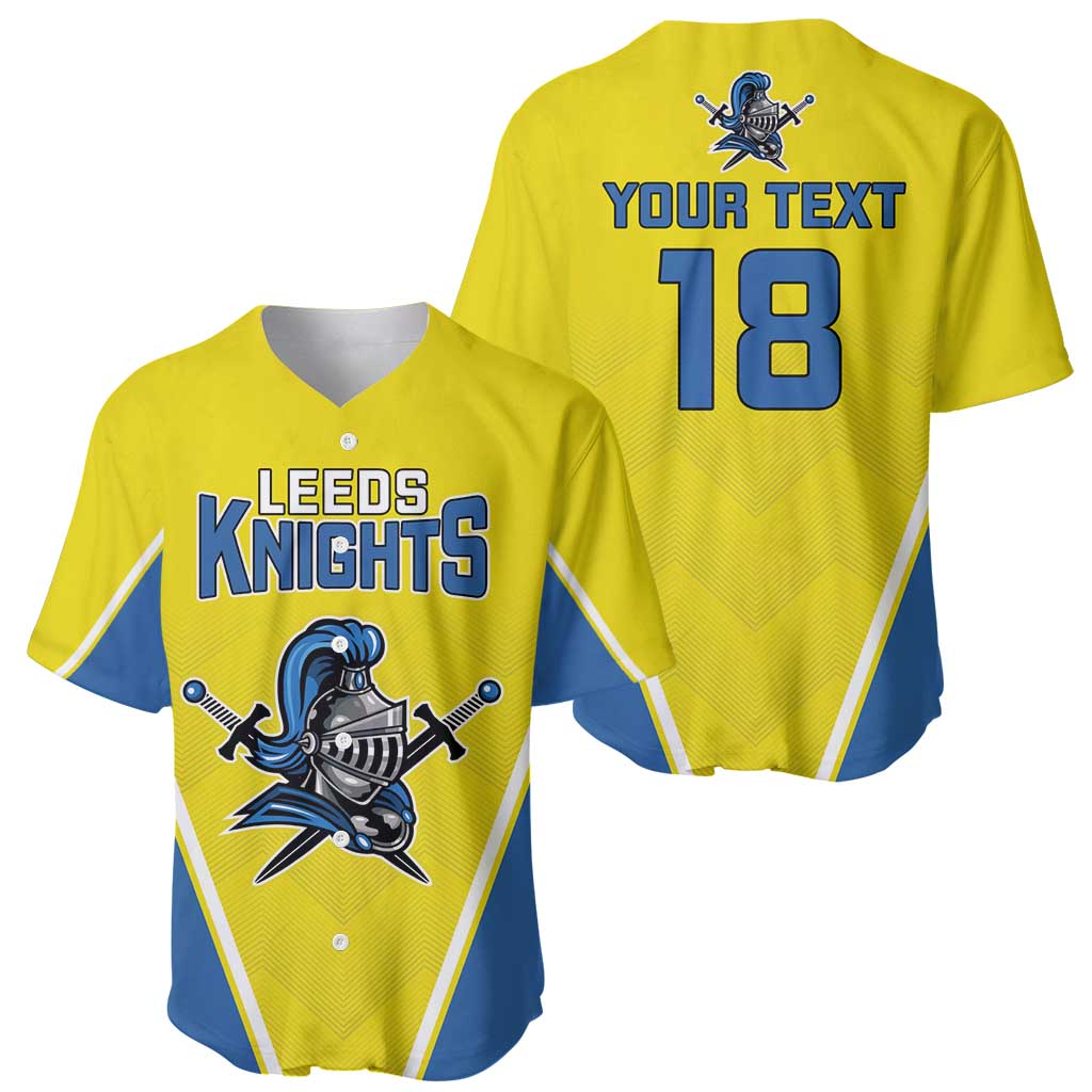 Custom West Knights of Yorkshire Baseball Jersey Skate Hard Hit Harder Yellow Version - Wonder Print Shop
