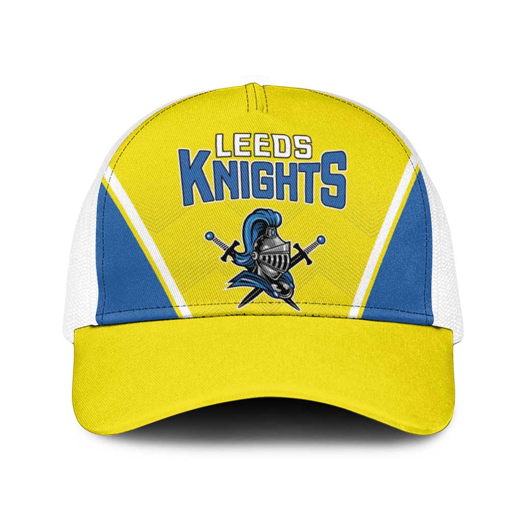 West Knights of Yorkshire Baseball Net Cap Skate Hard Hit Harder Yellow Version - Wonder Print Shop