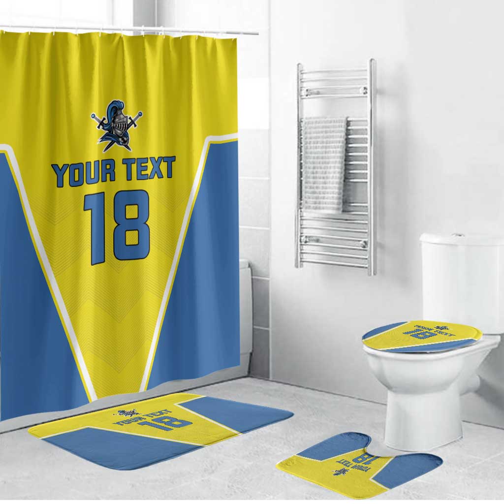 Custom West Knights of Yorkshire Bathroom Set Skate Hard Hit Harder Yellow Version - Wonder Print Shop
