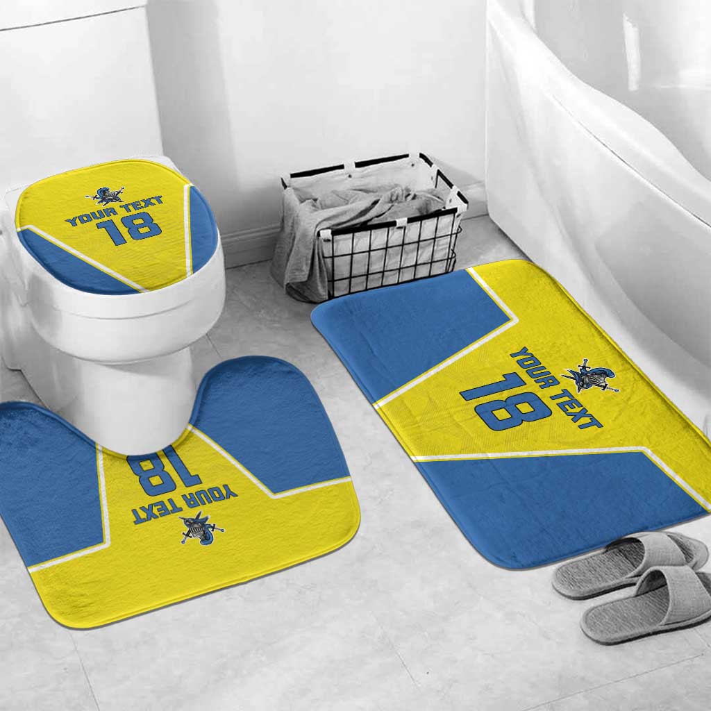 Custom West Knights of Yorkshire Bathroom Set Skate Hard Hit Harder Yellow Version - Wonder Print Shop