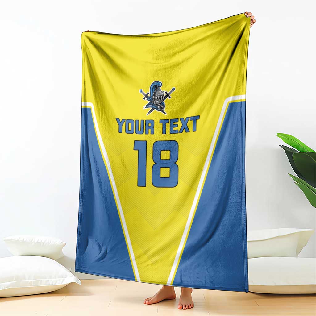 Custom West Knights of Yorkshire Blanket Skate Hard Hit Harder Yellow Version - Wonder Print Shop