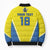 Custom West Knights of Yorkshire Bomber Puffer Jacket Skate Hard Hit Harder Yellow Version - Wonder Print Shop