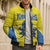 Custom West Knights of Yorkshire Bomber Puffer Jacket Skate Hard Hit Harder Yellow Version - Wonder Print Shop