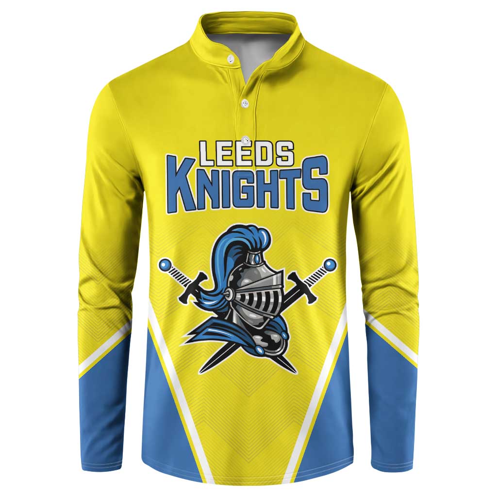 Custom West Knights of Yorkshire Button Sweatshirt Skate Hard Hit Harder Yellow Version - Wonder Print Shop