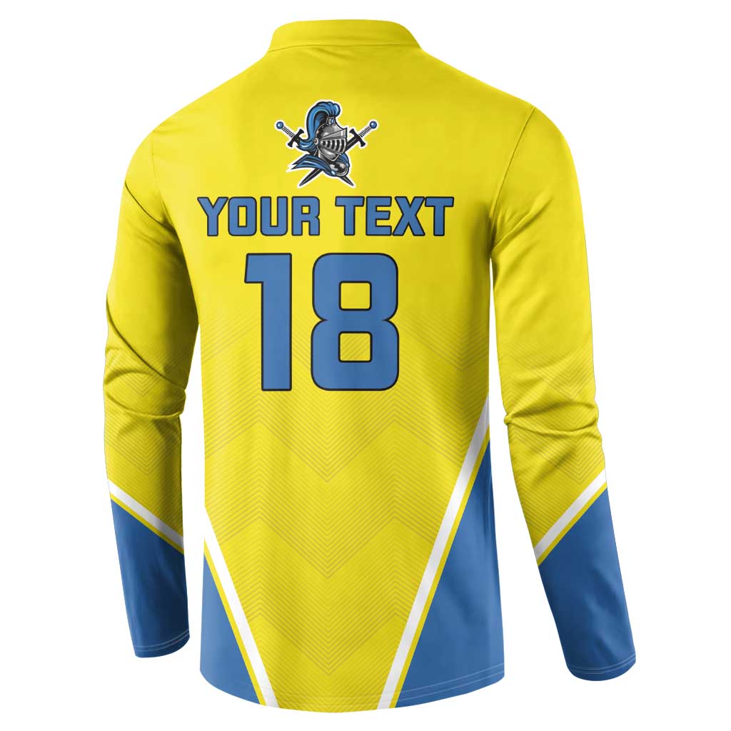 Custom West Knights of Yorkshire Button Sweatshirt Skate Hard Hit Harder Yellow Version - Wonder Print Shop