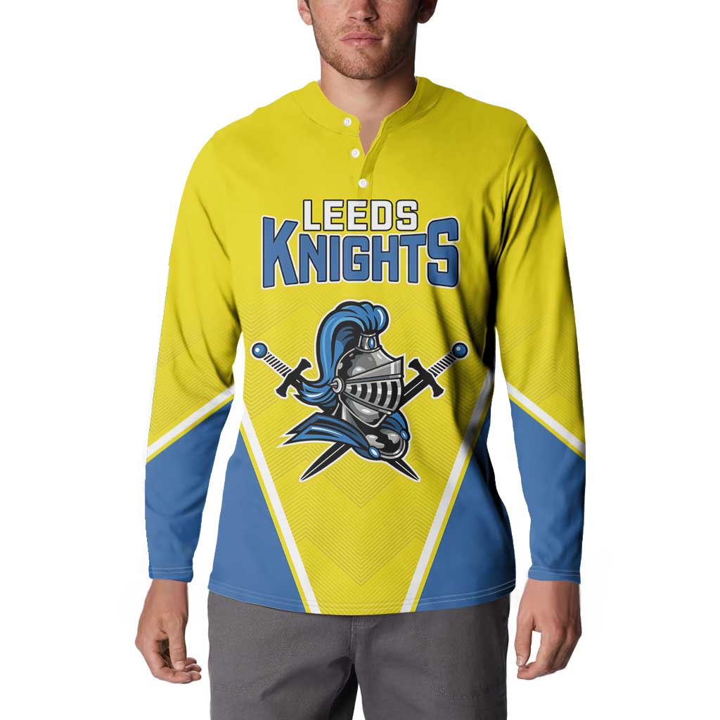 Custom West Knights of Yorkshire Button Sweatshirt Skate Hard Hit Harder Yellow Version - Wonder Print Shop