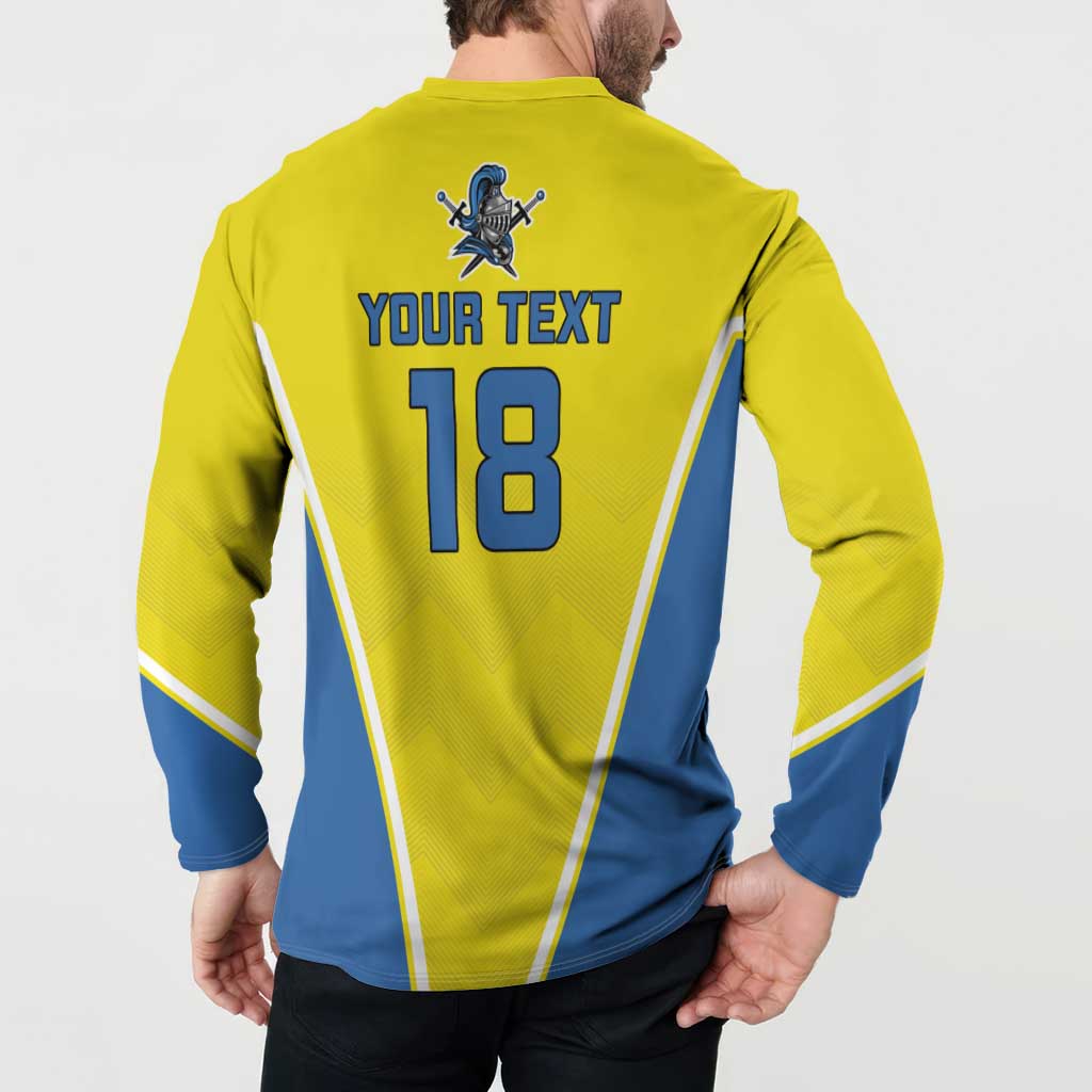 Custom West Knights of Yorkshire Button Sweatshirt Skate Hard Hit Harder Yellow Version - Wonder Print Shop