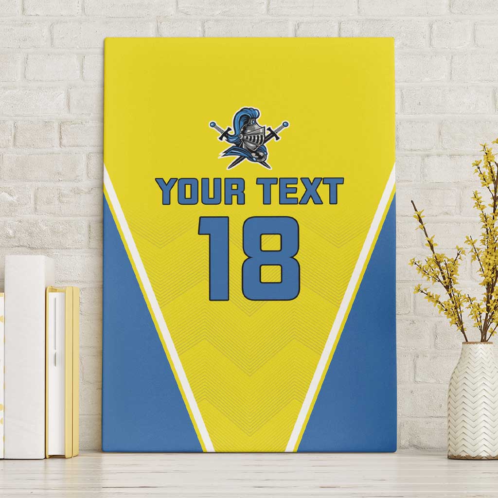 Custom West Knights of Yorkshire Canvas Wall Art Skate Hard Hit Harder Yellow Version - Wonder Print Shop