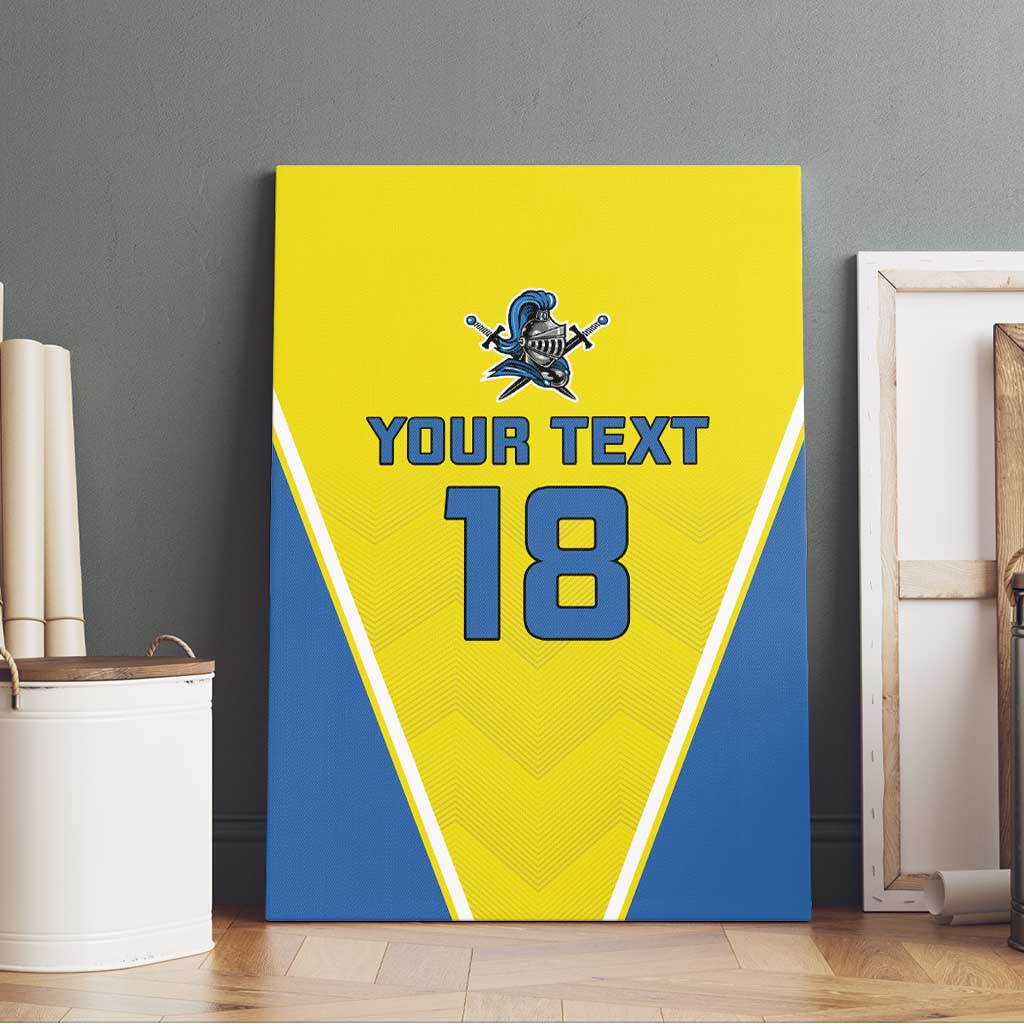 Custom West Knights of Yorkshire Canvas Wall Art Skate Hard Hit Harder Yellow Version - Wonder Print Shop