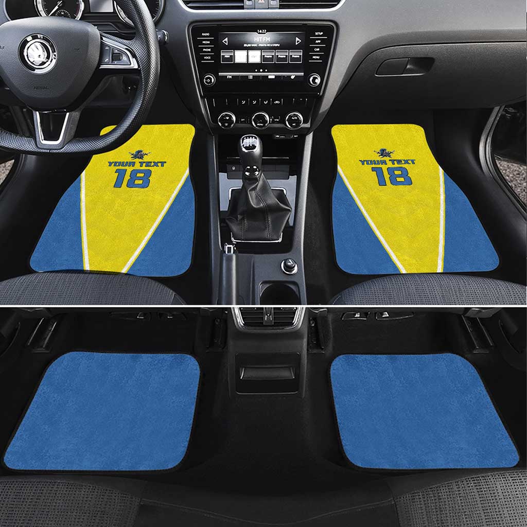 Custom West Knights of Yorkshire Car Mats Skate Hard Hit Harder Yellow Version - Wonder Print Shop