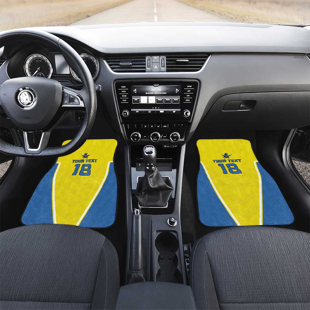 Custom West Knights of Yorkshire Car Mats Skate Hard Hit Harder Yellow Version - Wonder Print Shop