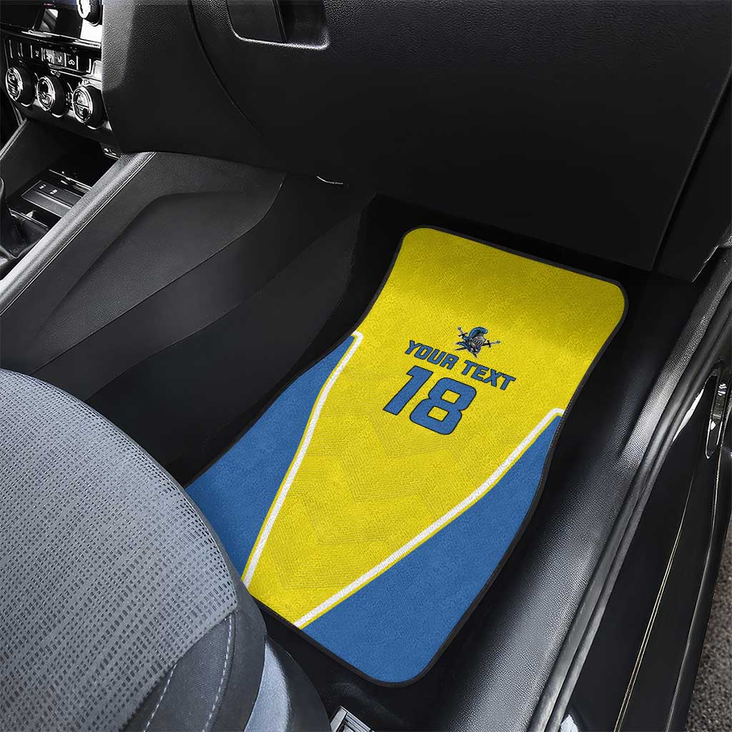 Custom West Knights of Yorkshire Car Mats Skate Hard Hit Harder Yellow Version - Wonder Print Shop