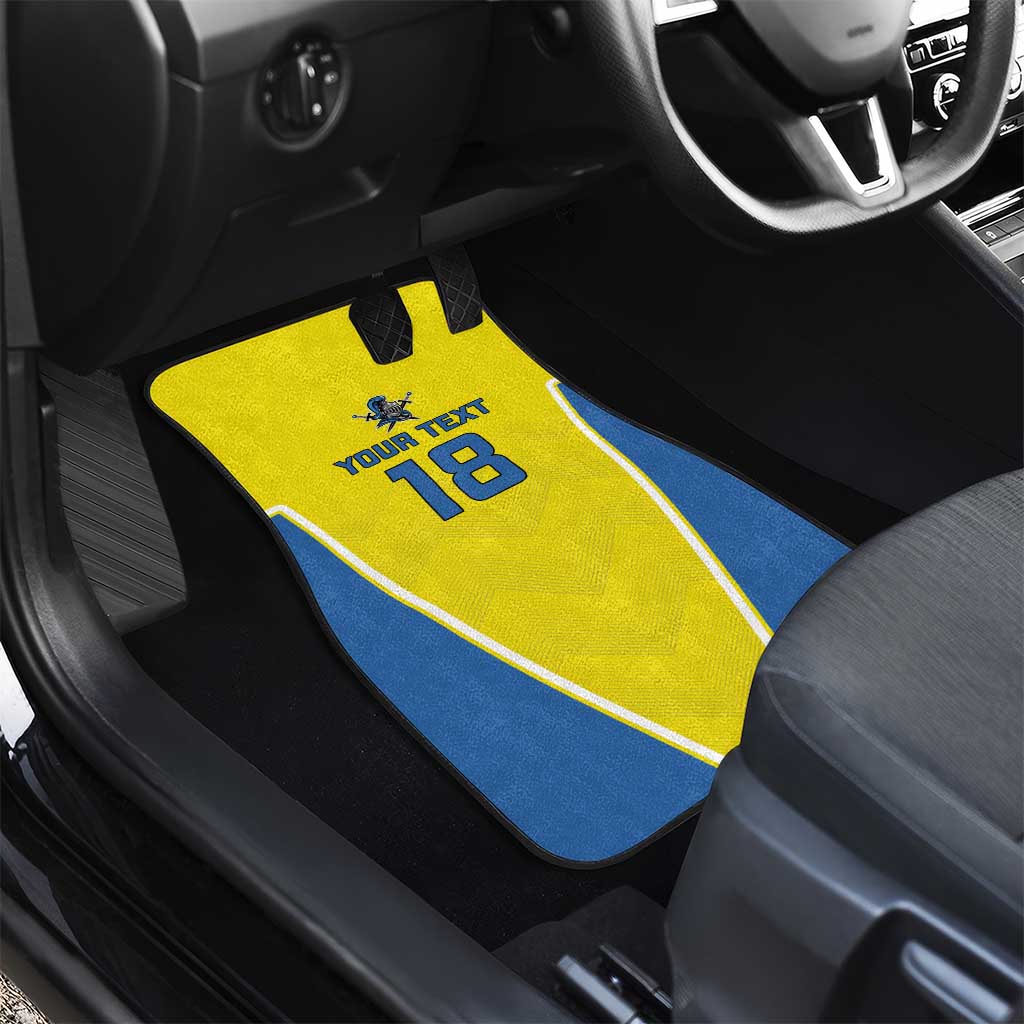 Custom West Knights of Yorkshire Car Mats Skate Hard Hit Harder Yellow Version - Wonder Print Shop