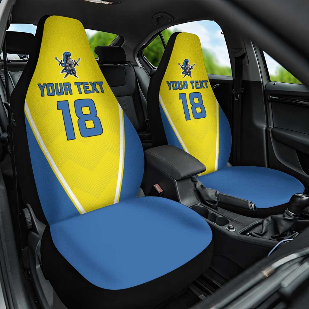 Custom West Knights of Yorkshire Car Seat Cover Skate Hard Hit Harder Yellow Version - Wonder Print Shop