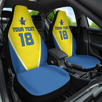 Custom West Knights of Yorkshire Car Seat Cover Skate Hard Hit Harder Yellow Version - Wonder Print Shop