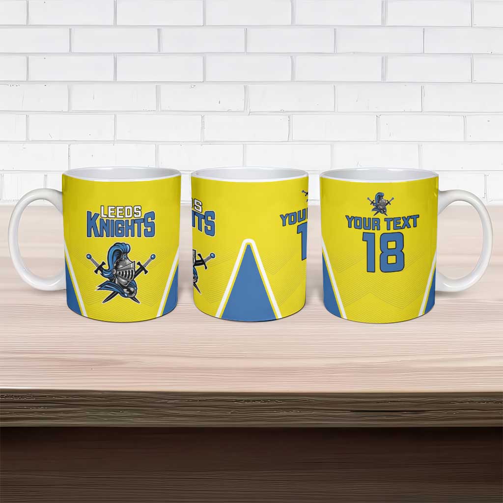 Custom West Knights of Yorkshire Ceramic Mug Skate Hard Hit Harder Yellow Version - Wonder Print Shop