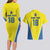 Custom West Knights of Yorkshire Couples Matching Long Sleeve Bodycon Dress and Hawaiian Shirt Skate Hard Hit Harder Yellow Version - Wonder Print Shop