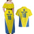 Custom West Knights of Yorkshire Couples Matching Off Shoulder Maxi Dress and Hawaiian Shirt Skate Hard Hit Harder Yellow Version - Wonder Print Shop