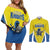 Custom West Knights of Yorkshire Couples Matching Off Shoulder Short Dress and Long Sleeve Button Shirt Skate Hard Hit Harder Yellow Version - Wonder Print Shop