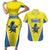 Custom West Knights of Yorkshire Couples Matching Short Sleeve Bodycon Dress and Hawaiian Shirt Skate Hard Hit Harder Yellow Version - Wonder Print Shop