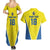 Custom West Knights of Yorkshire Couples Matching Summer Maxi Dress and Hawaiian Shirt Skate Hard Hit Harder Yellow Version - Wonder Print Shop